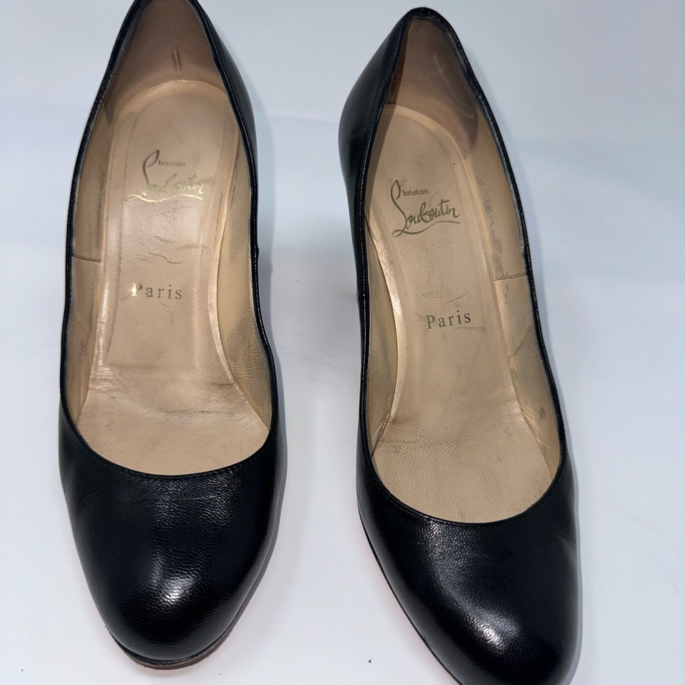 Christian Louboutin Black Leather Heels